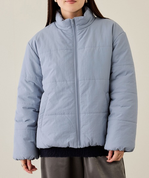 NAVY ブルゾン アウター スタンドネック中綿ブルゾン「撥水加工