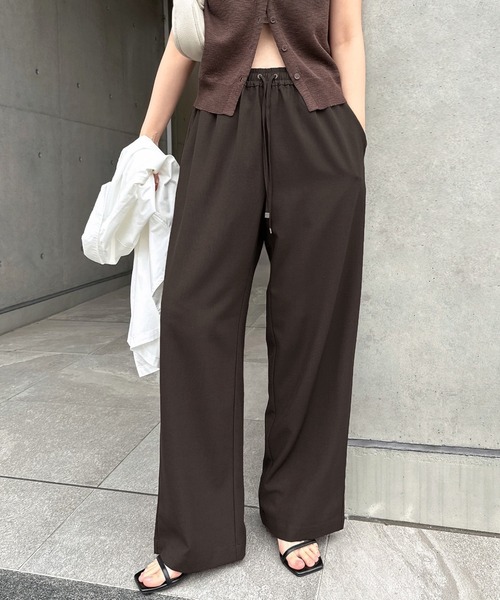 andme（アンドミー） スラックス パンツ 「新色追加」とろみイージー