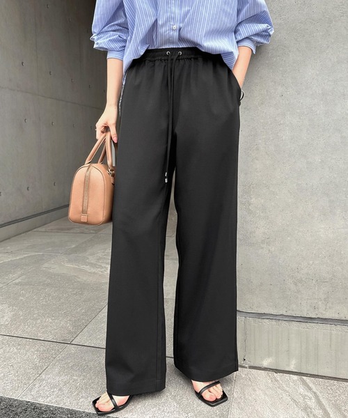 andme（アンドミー） スラックス パンツ 「新色追加」とろみイージー