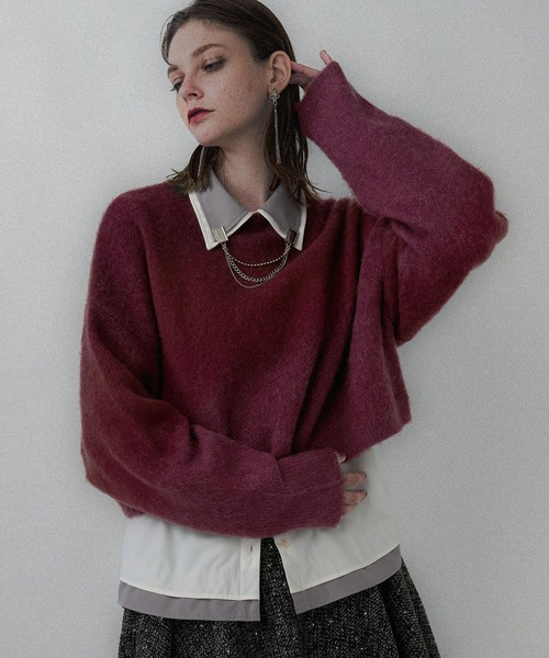 アグリーセータークラブ ニット モヘア モヘヤ ニット HARE（ハレ） ニット セーター グラデモヘヤニットプルオーバー(HARE