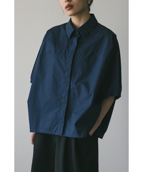 「STYLEMIXER」 半袖シャツ FREE ネイビー レディース_画像3