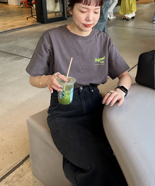 「DISCOAT」 半袖Tシャツ FREE ライトベージュ レディース_画像5