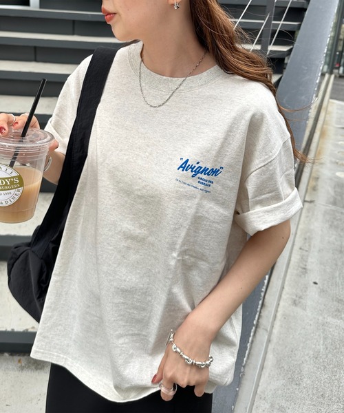 「DISCOAT」 半袖Tシャツ FREE ライトベージュ レディース_画像8
