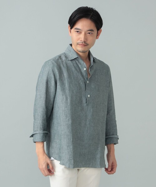 シャツ Maria Santangelo / POLO JP リネン プルオーバー シャツ メンズの画像