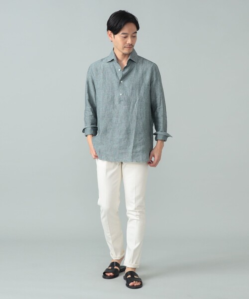 シャツ Maria Santangelo / POLO JP リネン プルオーバー シャツ メンズの画像