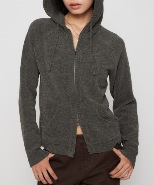 LAGUA GEM（ラグアジェム） パーカー POCKET RIB ZIP フーディ