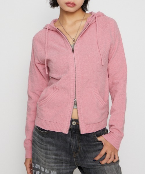LAGUA GEM（ラグアジェム） パーカー POCKET RIB ZIP フーディ