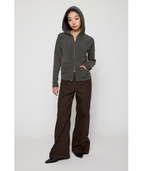 LAGUA GEM（ラグアジェム） パーカー POCKET RIB ZIP フーディ