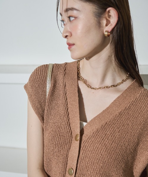 「Shelly island」 ノースリーブニット FREE ブラック レディース_画像4