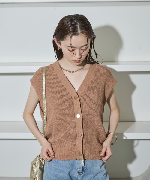 「Shelly island」 ノースリーブニット FREE ブラック レディース_画像5