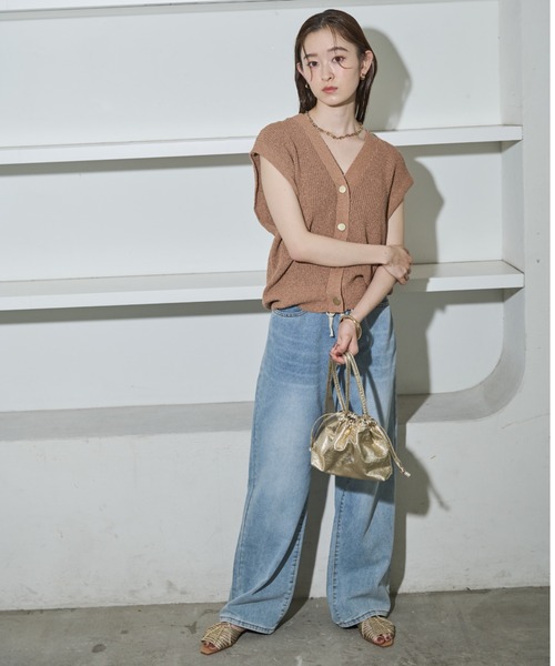 「Shelly island」 ノースリーブニット FREE ブラック レディース_画像8