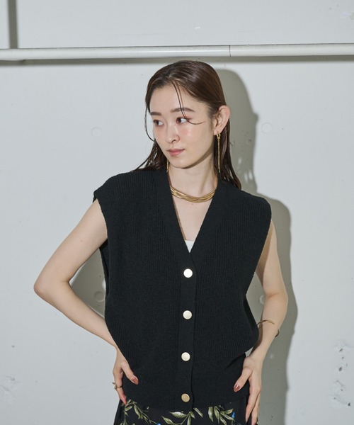 「Shelly island」 ノースリーブニット FREE ブラック レディース_画像9