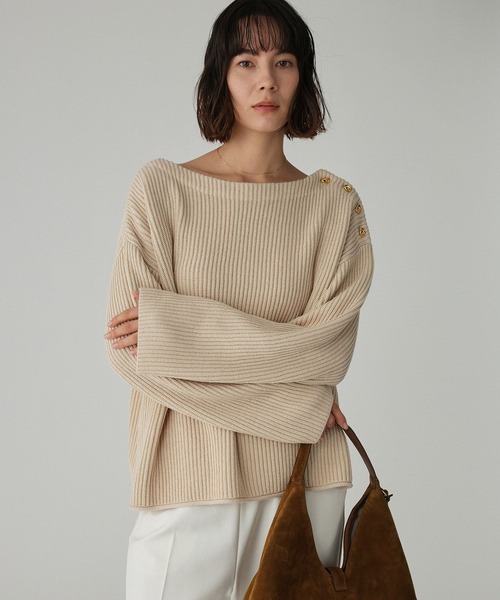 BABYLONE（バビロン） ニット セーター ショルダーボタンニットプル