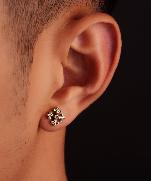 MASHIRO ピアス クロスワンポイントピアス ユニセックス(MA/EK458