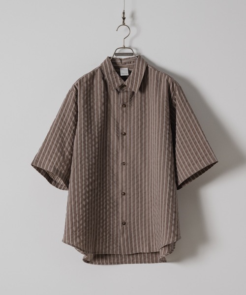 「Casper John」 半袖シャツ LARGE ベージュ メンズ_画像3