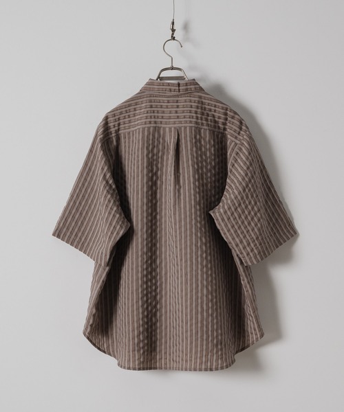 「Casper John」 半袖シャツ LARGE ベージュ メンズ_画像4