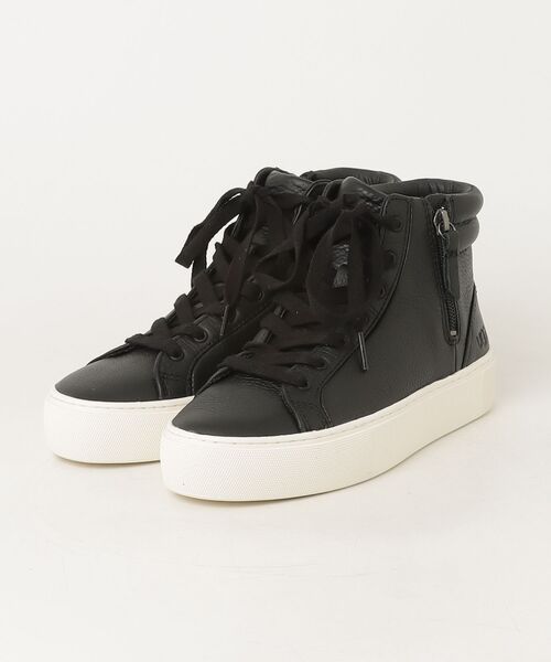 UGG アグ ハイカットスニーカー OLLI レザー ブラック 23.5㎝ 美品 UGG Australia（アグオーストラリア） 「UGG」 ハイカットスニーカー