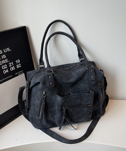 ショルダーバッグ バッグ ダブルジップ2WAYボストンショルダーバッグ/Y2K レディース | lulufa | 07