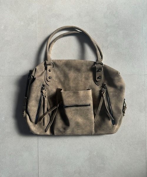 ショルダーバッグ バッグ ダブルジップ2WAYボストンショルダーバッグ/Y2K レディース | lulufa | 19