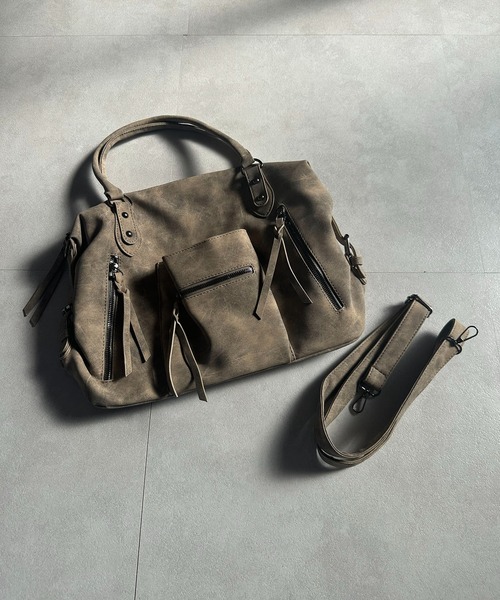 ショルダーバッグ バッグ ダブルジップ2WAYボストンショルダーバッグ/Y2K レディース | lulufa | 20