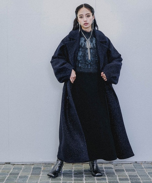 HARE（ハレ） コート チェスターコート コクーンスリーブラメロング