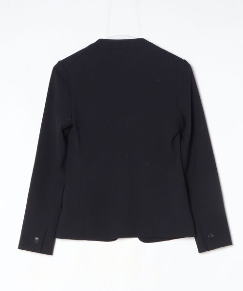 「PLST」 ノーカラージャケット X-SMALL ネイビー レディース_画像2