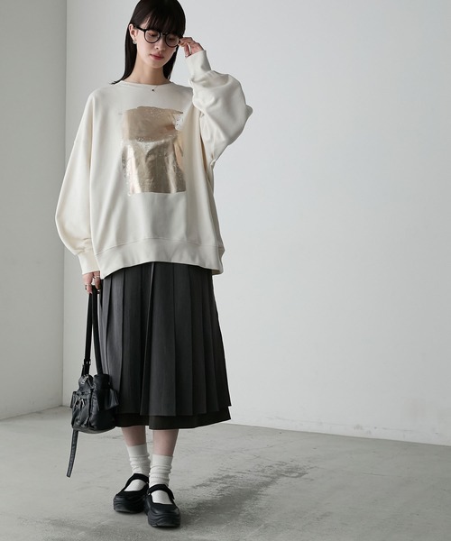 「forksy.」 スウェットカットソー FREE ブラック レディース_画像9