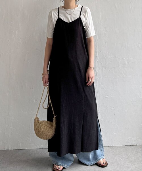 「LBC」 キャミソールワンピース M ベージュ レディース_画像7