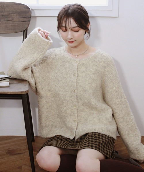 Reurie'（レウリィ） カーディガン フラッフィーオーバーカーディガン
