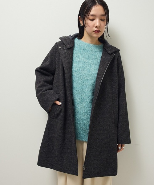 美品】スコットクラブ ライトグリーン フード付きコート 美品