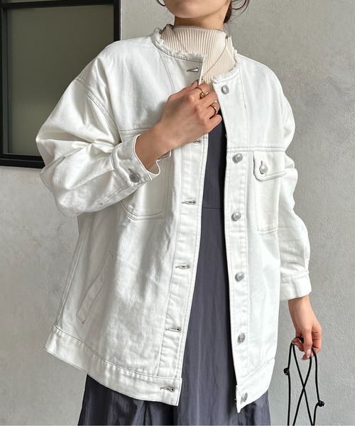 Thevon（ゼヴォン） デニムジャケット FREE オフホワイト レディース