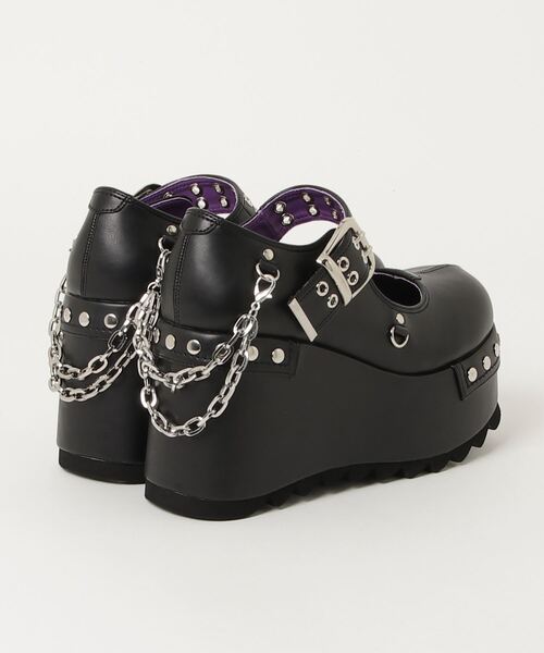 「YOSUKE」 シューズ M ブラック レディース_画像2