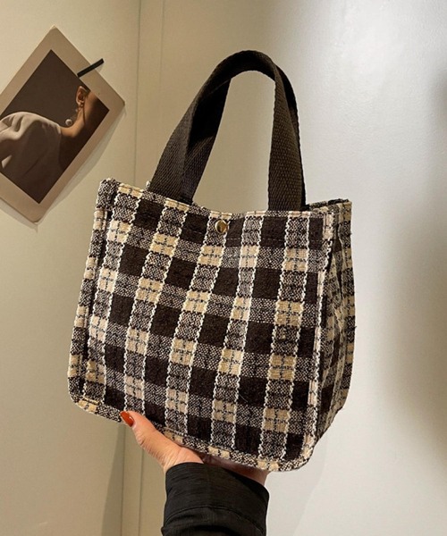 Mignonjour トートバッグ Mignonjour/チェック柄ミニトートバッグ