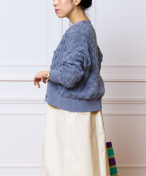 「IENA LA BOUCLE」 ニットカーディガン - ブルー レディース_画像8