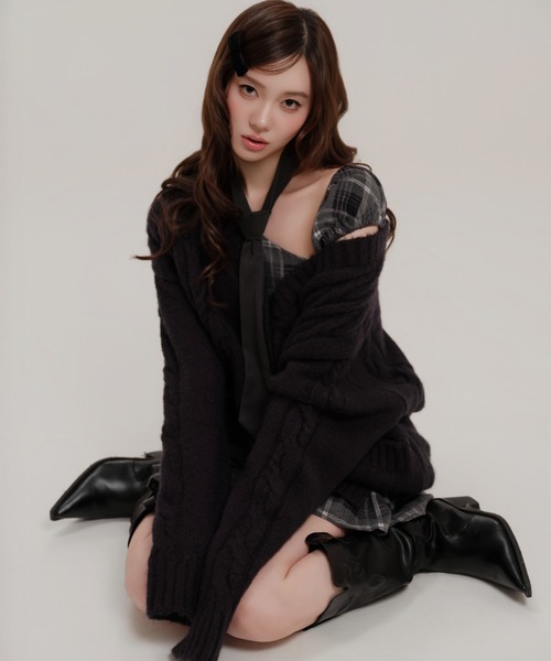 Silentand カーディガン Merci Wrap Knit Cardigan レディース