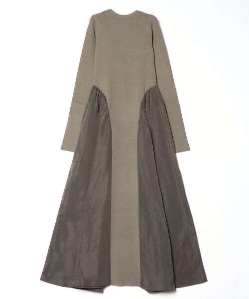 「EMMEL REFINES」 長袖ワンピース S オリーブ レディース_画像2