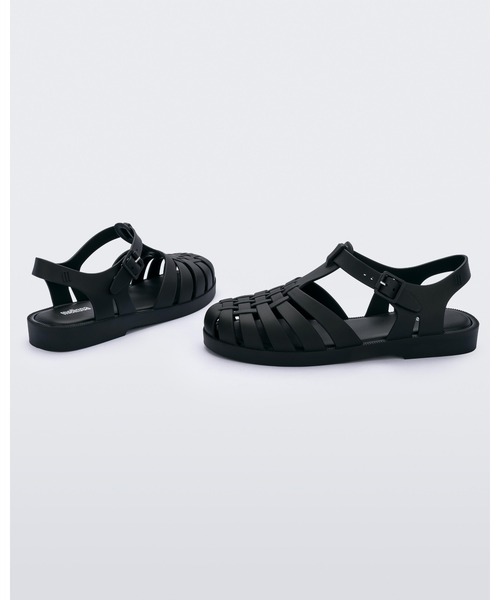 「melissa」 フラットサンダル 38 クリアブラック レディース_画像4
