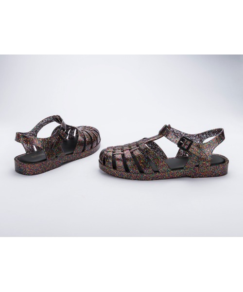 「melissa」 フラットサンダル 38 クリアブラック レディース_画像6