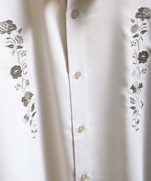 「Nilway」 長袖シャツ LARGE チャコール メンズ_画像3