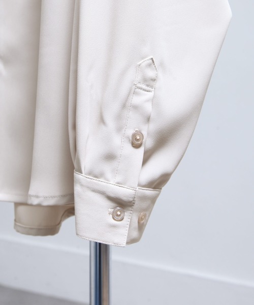 「Nilway」 長袖シャツ LARGE チャコール メンズ_画像4