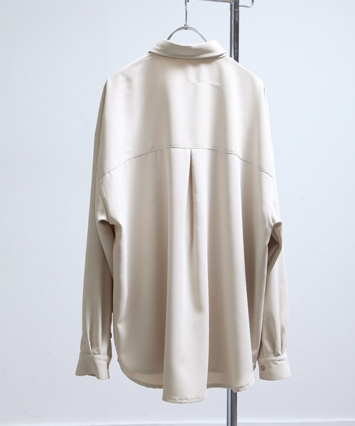 「Nilway」 長袖シャツ LARGE チャコール メンズ_画像5