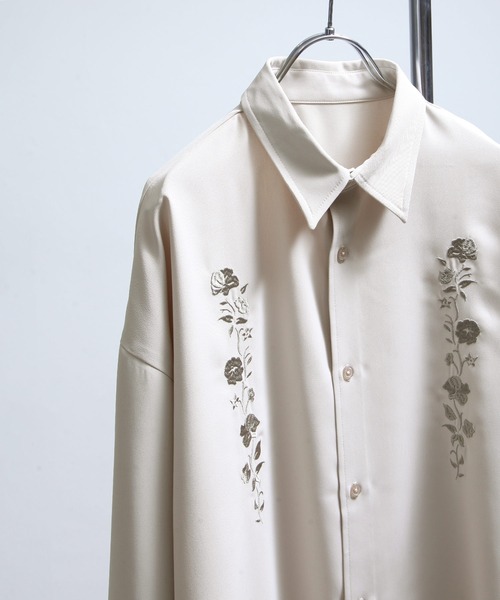 「Nilway」 長袖シャツ LARGE チャコール メンズ_画像7