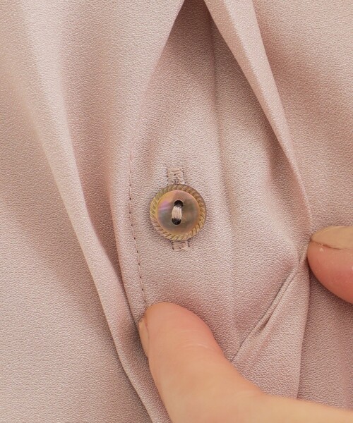 「TRANS WORK」 長袖ブラウス 38 オフホワイト レディース_画像8