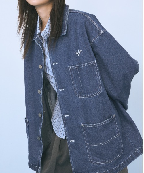 むら様専　adidas U COVERALL インディゴ　デニムジャケット 中古・古着通販】adidas (アディダス) U DENIM COVERALL VINTAGE
