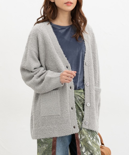 「Honeys」 ニットカーディガン L チャコール レディース_画像7