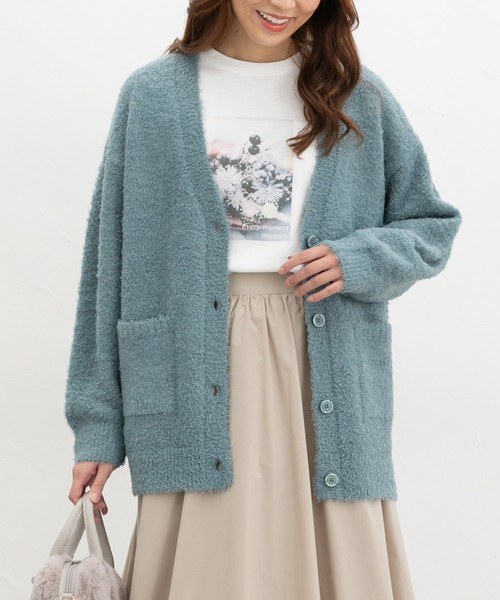 「Honeys」 ニットカーディガン L チャコール レディース_画像9