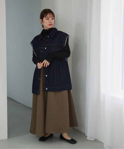 「feepur」 キャミソールワンピース MEDIUM ブラック レディース_画像5
