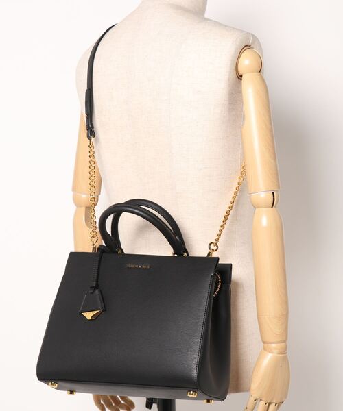 「CHARLES \u0026 KEITH」 2WAYバッグ L ライラック レディースの画像