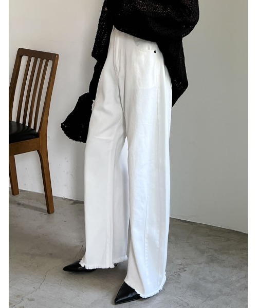 「Re:EDIT」 デニムパンツ LARGE ネイビー レディース_画像3