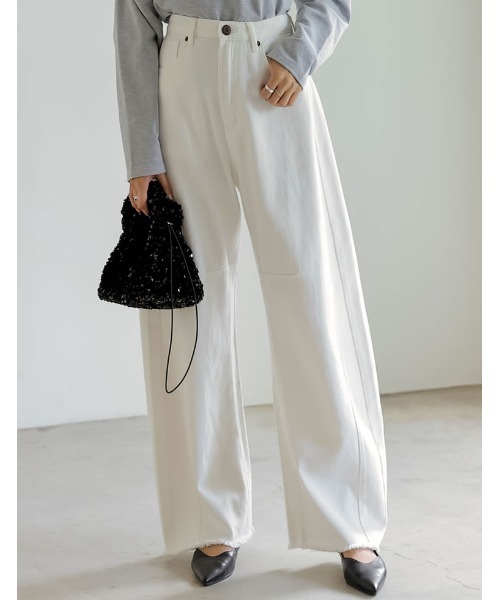 「Re:EDIT」 デニムパンツ LARGE ネイビー レディース_画像8